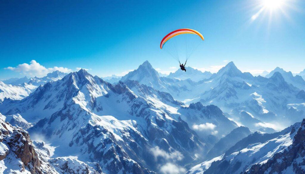 Gleitschirmfliegen im Hochgebirge: „Der Flug ermöglicht Routen, die mit Skiern unmöglich wären